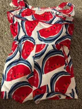 Carter's Child Of Mine  Pink and Red Watermelon Print Romper